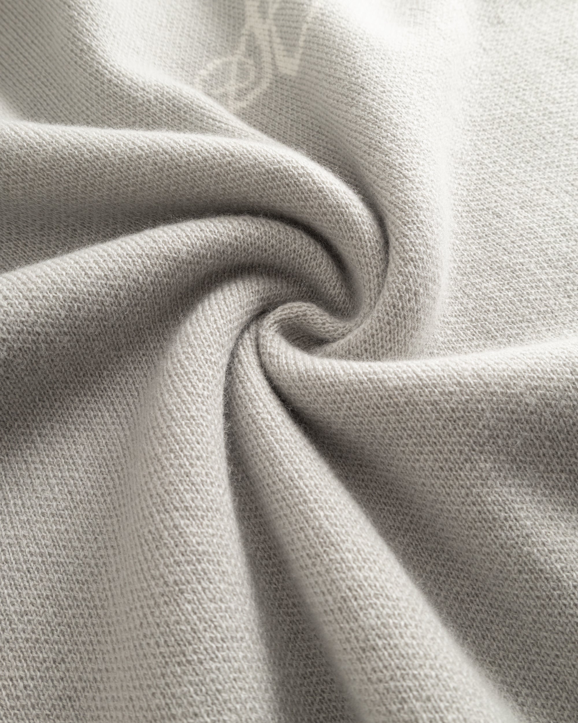 Jacquard Knitted Wool Sweater light grey